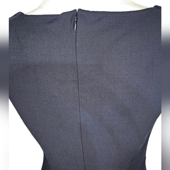 Carolina Herrera Navy Blue Sleeveless Silhouette career work Dress Size 2 Italy - Picture 9 of 12